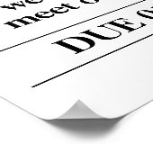 Ankündigung der Schwangerschaft in der Zeitung Poster (Ecke)