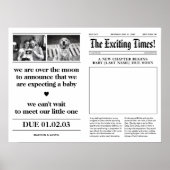 Ankündigung der Schwangerschaft in der Zeitung Poster (Vorne)