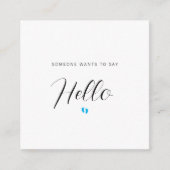 ANKÜNDIGUNG DER SCHWANGERSCHAFT - Kinderkarte Begleitkarte (Vorderseite)