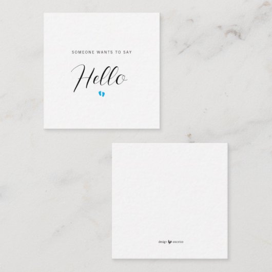 ANKÜNDIGUNG DER SCHWANGERSCHAFT - Kinderkarte Begleitkarte (Vorne/Hinten)