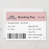 Ankündigung der Schwangerschaft unter Reisegesicht (Vorderseite)