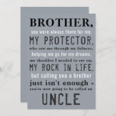 Ankündigung der Schwangerschaft von Bruder zu Onke (Vorne/Hinten)