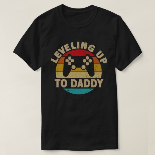Ankündigung der Schwangerschaft von Daddy Gamer T-Shirt (Design vorne)