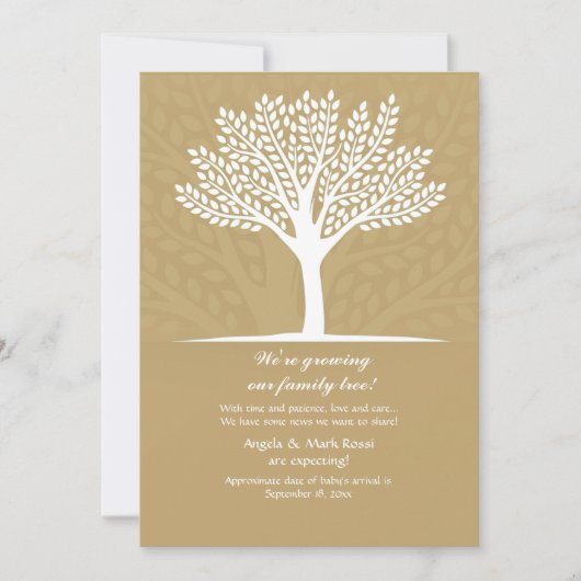 Ankündigung der Schwangerschaft von Familienbaum (Vorderseite)