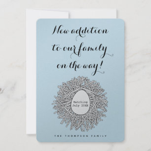 Ankündigung der Schwangerschaft von niedlich Nest