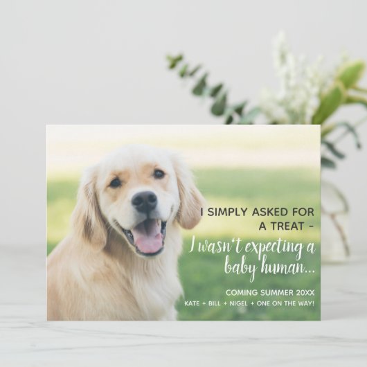 Ankündigung der Schwangerschaft von niedlichen Hau (Stehend Vorderseite)