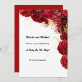 Ankündigung der Schwangerschaft von Rot und Gold (Vorne/Hinten)