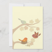 Ankündigung der Schwangerschaft von Vögeln (Rückseite)