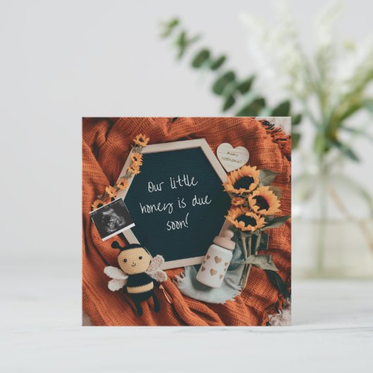 Ankündigung der Schwangerschaft von Zuckerrüben un (Stehend Vorderseite)