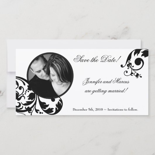 Ankündigung der Schwarz-weißen Verlobung (Vorderseite)