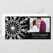 Ankündigung der Schwarzweiß-Schneeflocke-Verlobung (Vorne/Hinten)