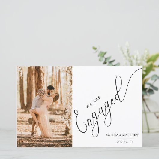 Ankündigung der Skript-Verlobung (Stehend Vorderseite)