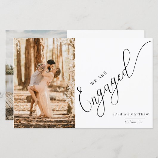 Ankündigung der Skript-Verlobung (Vorne/Hinten)