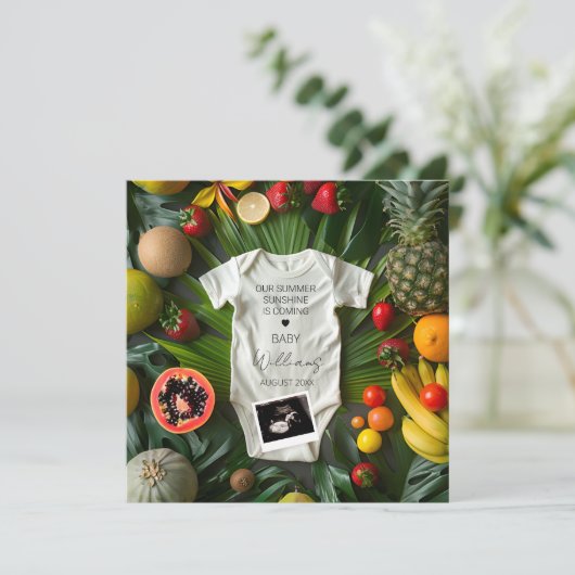 Ankündigung der Sommerfruchtschwangerschaft (Stehend Vorderseite)