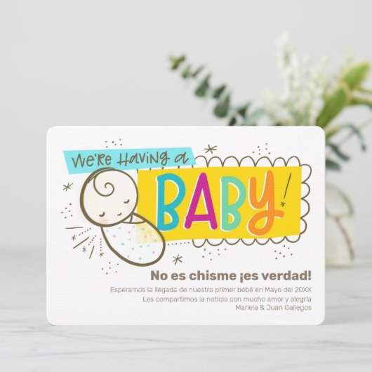 Ankündigung der spanischen Schwangerschaft (Stehend Vorderseite)