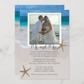 Ankündigung der Tropical Beach-Ehe mit Foto (Vorne/Hinten)