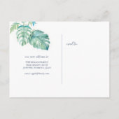 Ankündigung der tropischen botanischen Vegetation Postkarte (Rückseite)