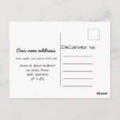 Ankündigung der Tür neue Adresse Postkarte (Rückseite)