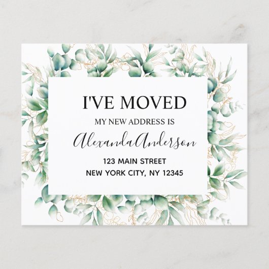 Ankündigung der Umstellung des Haushalts Eukalyptu Flyer (Vorne)