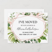 Ankündigung der Umstellung des Haushalts Eukalyptu Postkarte (Vorne/Hinten)