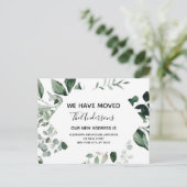 Ankündigung der Umstellung des Haushalts Eukalyptu Postkarte (Stehend Vorderseite)