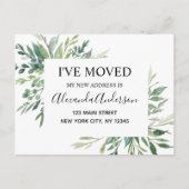 Ankündigung der Umstellung des Haushalts Eukalyptu Postkarte (Vorderseite)