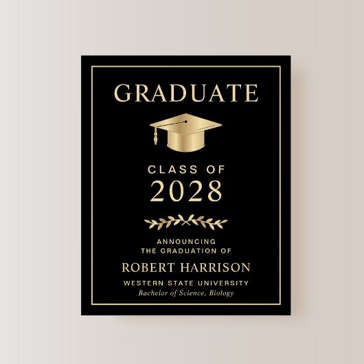 Ankündigung der Uni Black Gold Abschluss