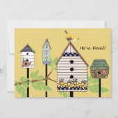 Ankündigung der Verlegung von bemalten Birdhouses (Vorderseite)