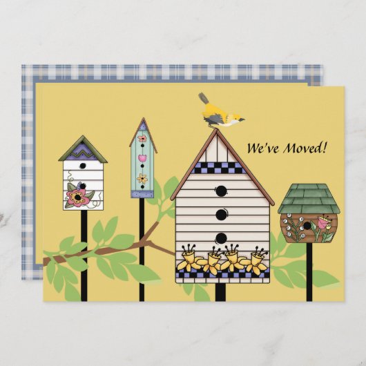 Ankündigung der Verlegung von bemalten Birdhouses (Vorne/Hinten)