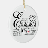 Ankündigung der verlobten Collage Wedding Keramik Ornament (Rechts)