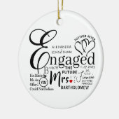 Ankündigung der verlobten Collage Wedding Keramik Ornament (Links)