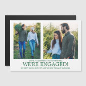 Ankündigung der Verlobung 2 Foto Magnetkarte (Vorne/Hinten)