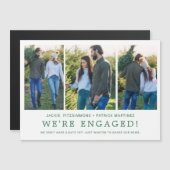 Ankündigung der Verlobung 3 Foto Magnetkarte (Vorne/Hinten)