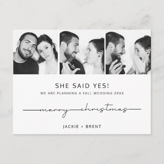 Ankündigung der Verlobung der Weihnachtskarte (Vorderseite)