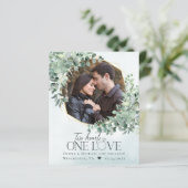 Ankündigung der Verlobung des Eukalyptus-Fotos (Stehend Vorderseite)