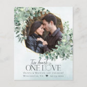 Ankündigung der Verlobung des Eukalyptus-Fotos (Vorderseite)