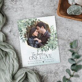 Ankündigung der Verlobung des Eukalyptus-Fotos