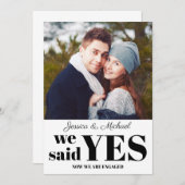 Ankündigung der Verlobung des modernen Fotos (Vorne/Hinten)