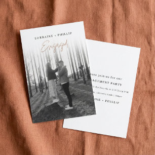 Ankündigung der Verlobung des modernen Fotos