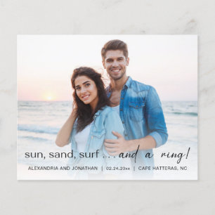 Ankündigung der Verlobung des Sun Sea Surf Fotos