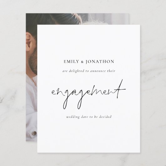 Ankündigung der Verlobung für einfaches Skript-Fot (Vorne/Hinten)