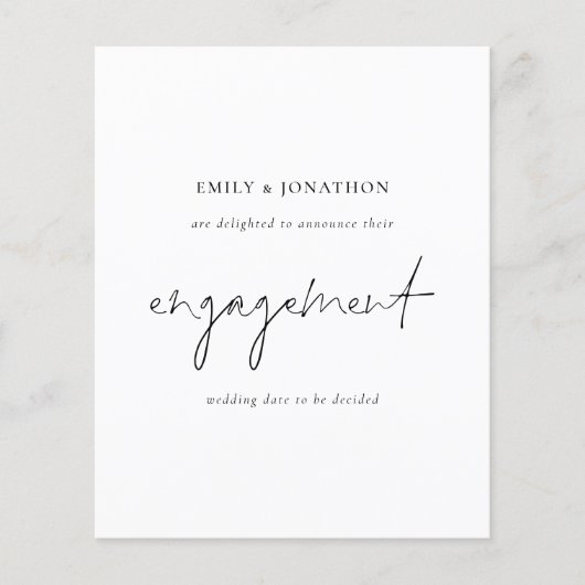 Ankündigung der Verlobung für einfaches Skript-Fot (Vorderseite)