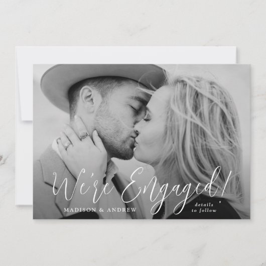 Ankündigung der Verlobung für einfaches Skript-Fot (Vorderseite)