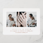 Ankündigung der Verlobung "Minimal Foil 3 Foto" (Vorderseite)