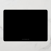 Ankündigung der Verlobung "Minimal Foil 3 Foto" (Rückseite)