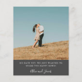 Ankündigung der Verlobung Minimalistisch 2 Foto (Rückseite)