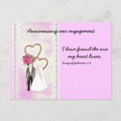 Ankündigung der Verlobung mit Bibelverse (Vorderseite)