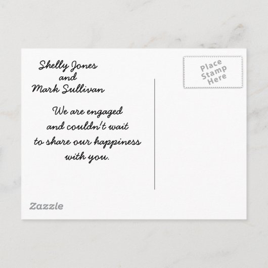 Ankündigung der Verlobung mit Bibelverse (Rückseite)