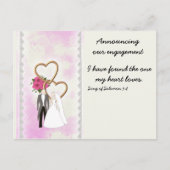 Ankündigung der Verlobung mit Bibelverse (Vorderseite)