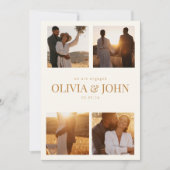 Ankündigung der Verlobung mit vier Fotos (Vorderseite)